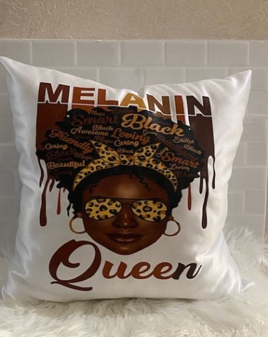 Melanin Queen Pillow